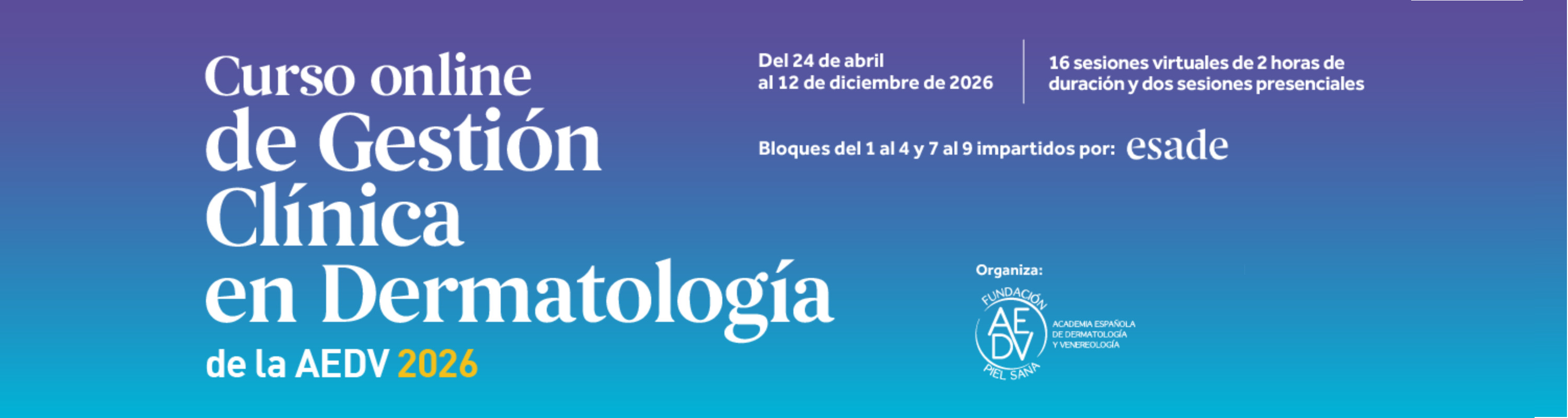 Curso Gestión Clínica en Dermatología 2026